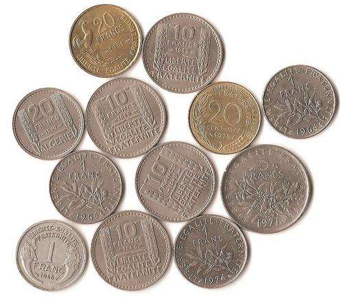 FRANCE :  LOT OF 12 COINS