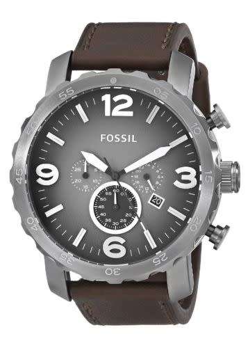 Fossil Men's Nate Chronograph Leather Watch