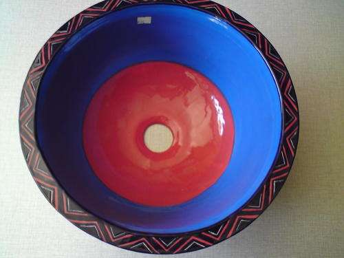 Hand Basin Hand Painted Stoneware