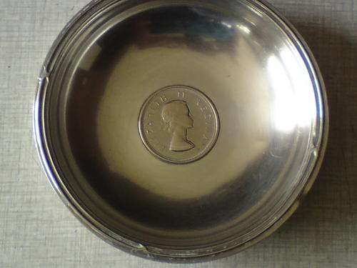Silver Dish with 1959 5 Shilling Coin Inserted