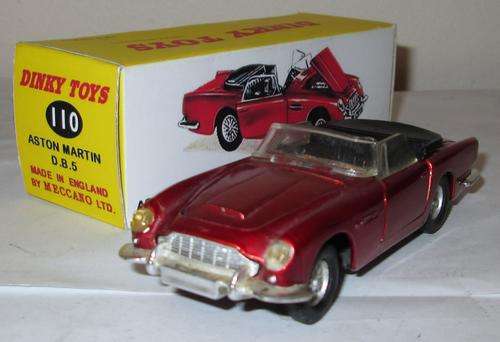 DINKY 110 ASTON MARTIN VOLANTE CABRIOLET DB5 PLUS REPRO BOX RARE