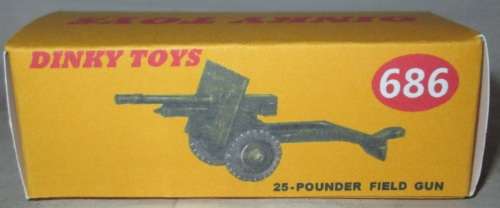 DINKY 686 25 POUNDER FIELD GUN (REPRO BOX ONLY)