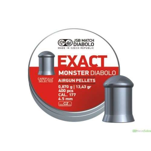 Jsb 4.52mm Diabolo Exact Monster .177 Cal, 13.4 gr - 400 Pcs