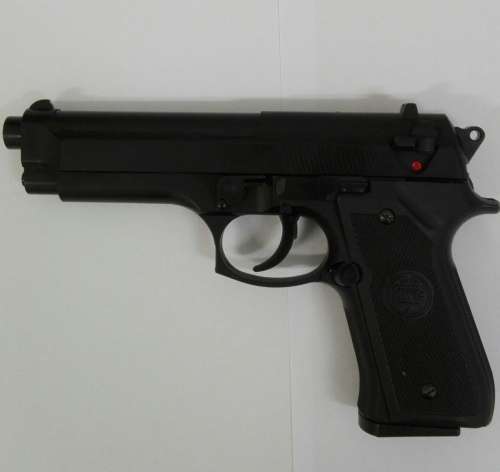 (100 FREE BB's) KWC m92 Berreta Airsoft Spring Pistol - Black (No CO2 Required)