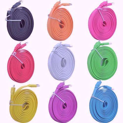 ***3 METRES LONG***SLIM SAMSUNG/BLACKBERRY USB CHARGER CABLES ***ASSTD COLOURS***