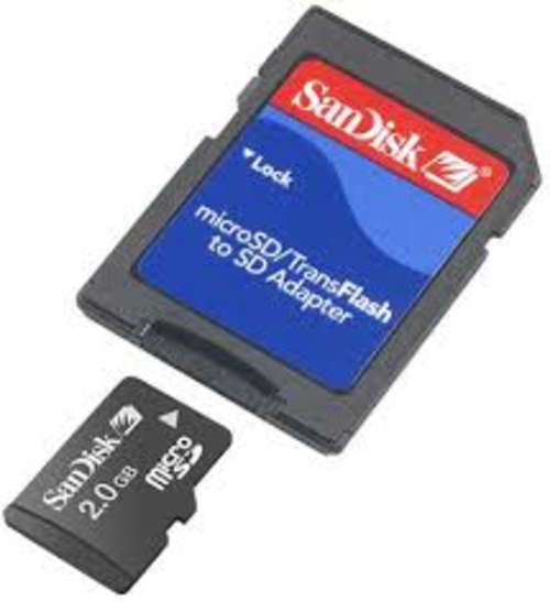 SANDISK 2GB MICRO SD CARD WITH ADAPTOR