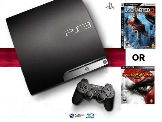 PS3 320GB + 1 New Game + Free Shipping