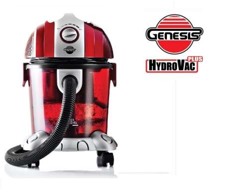 Genesis Hydrovac Plus 1600 w Wet/Dry Vacuum cleaner. Powerful and hassle free. Bagless. Preowned