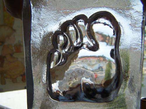Heavy Glass Toe's ornament or ashtray