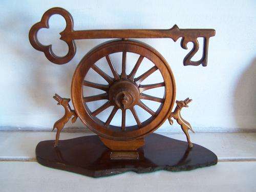 Solid Wood 21st key on ox wagon wheel