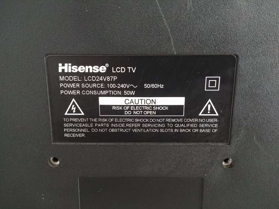 HiSense 24" LCD TV LCD24V87P - NO RESERVE