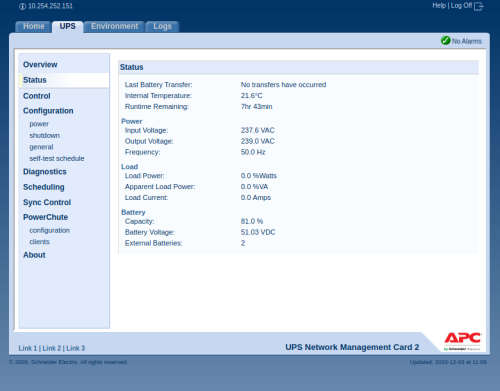 APC Smart-UPS XL 2200VA + 2 x APC Smart-UPS XL 48V Battery Pack + sensors (NO RESERVE)