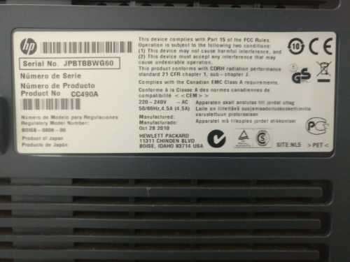 HP Color LaserJet Enterprise CP4025dn with Paper Feeder and Cabinet (NO RESERVE)