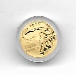 R1 AUCTION - 1997 1/10TH 24CRT GOLD - NATURA -  BUFFALO - PROOF IN SA MINT BOX