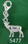 Sterling Silver Deer clip-on charm Boxed