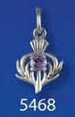 Thistle with Amethyst Pendant & Necklace 925 Sterling Silver Boxed