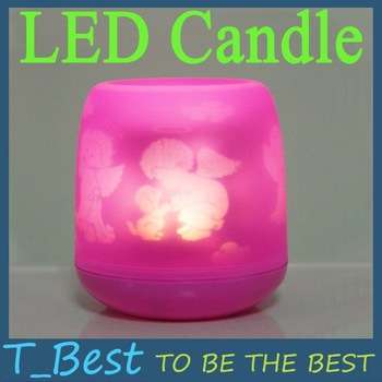 " 5 on auction " LED electronic flameless light Angel projection Candle Lamp