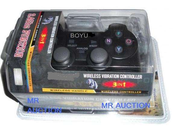 WIRELESS VIBRATION CONTROLLER 3 IN 1 (compatible with PS3, PS2 & PC)