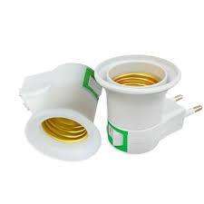 Electrical adapter 2 pins for screw type E-27 ( 5 units in one packaging )