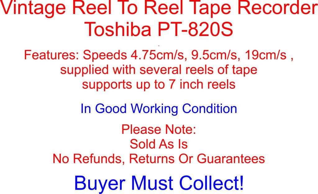 Vintage Reel To Reel Tape Recorder