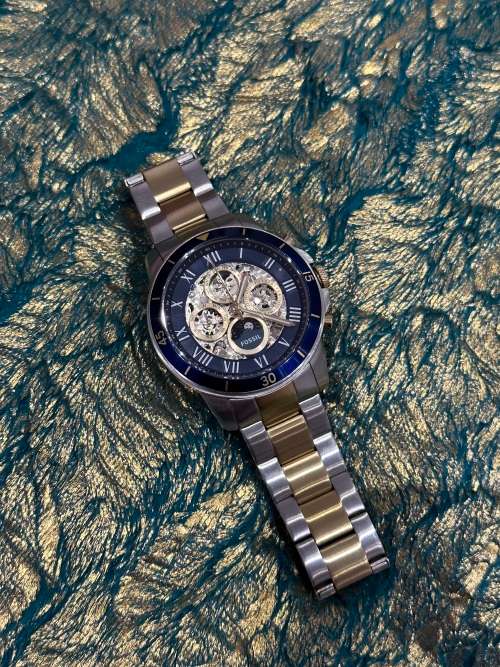 Fossil Men`s Grant ME3141 Silver Stainless-Steel Automatic