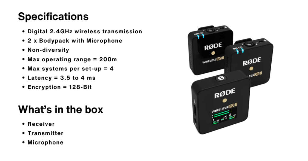 BARGAIN | Rode Wireless Go II Dual-Channel Wireless Microphone System (Never used)