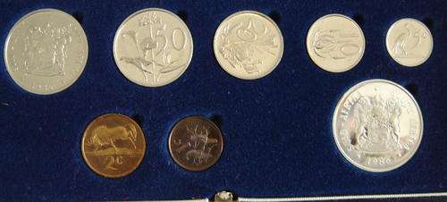 1986 Short Proof Set:  Cat Val R550.00
