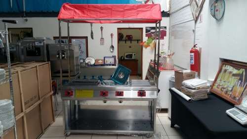 Food Cart GAS New Includes Fryer/Griller/Bainmarie/Hotdog Warmer  Opportunity of a lifetime!