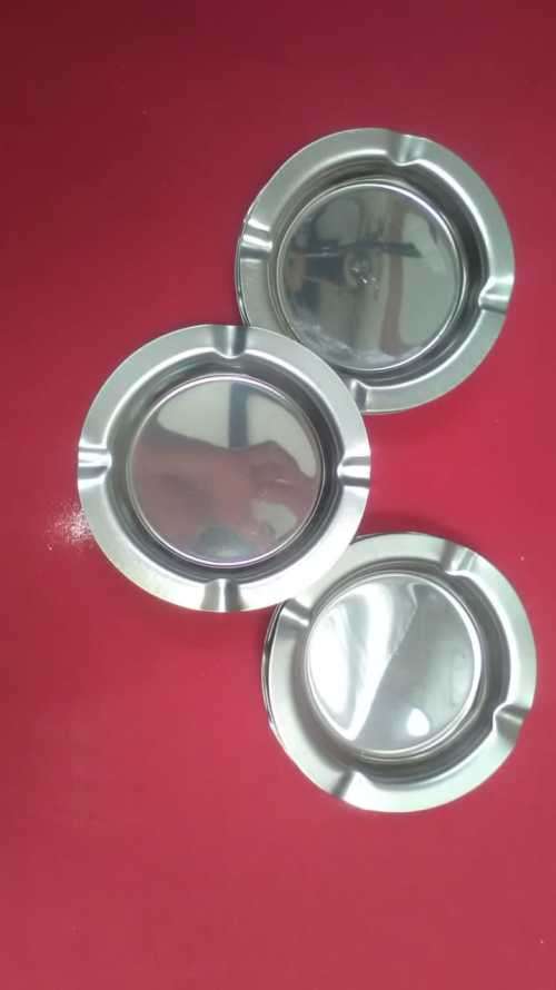 Stainless Steel Ashtrays 3 = 1 bid Clearance Stock