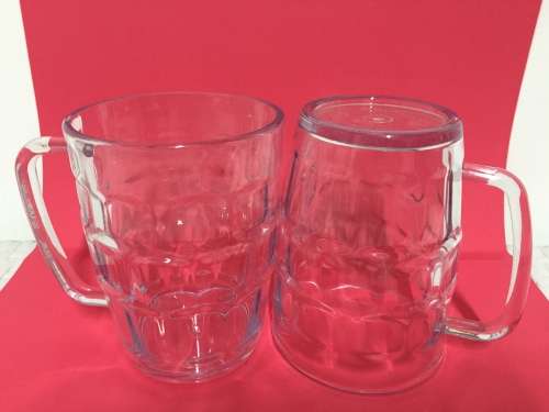Plastic Beer Mug 550ml Set of 6 CLEARANCE SALE