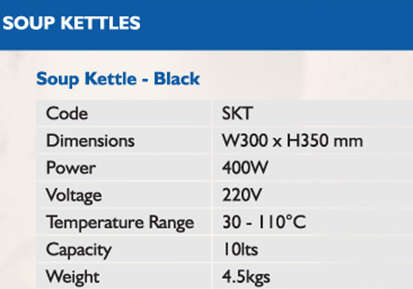 Electric Soup Kettle Black NEW Clearance Sale