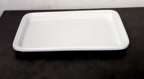 Plastic  White Rectangular  Tray-  3 Pack per 1 BID:CLEARANCE SALE