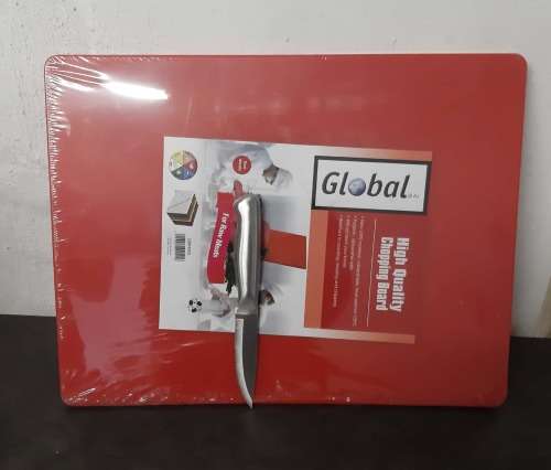 Red Cutting Board and S/Steel Steak Knife :CLEARANCE SALE