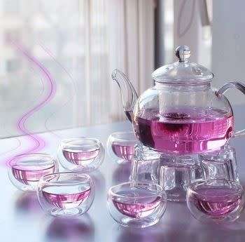 Chinese Glass Teapot with glass infuser 500ml - Clearance Sale