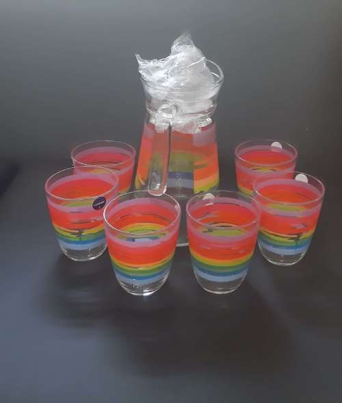Glass Luminarc Neo Color Drinking Set - 7 Piece  = 1 BID