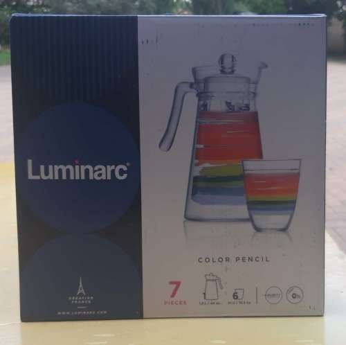 Glass Luminarc Neo Color Drinking Set - 7 Piece  = 1 BID