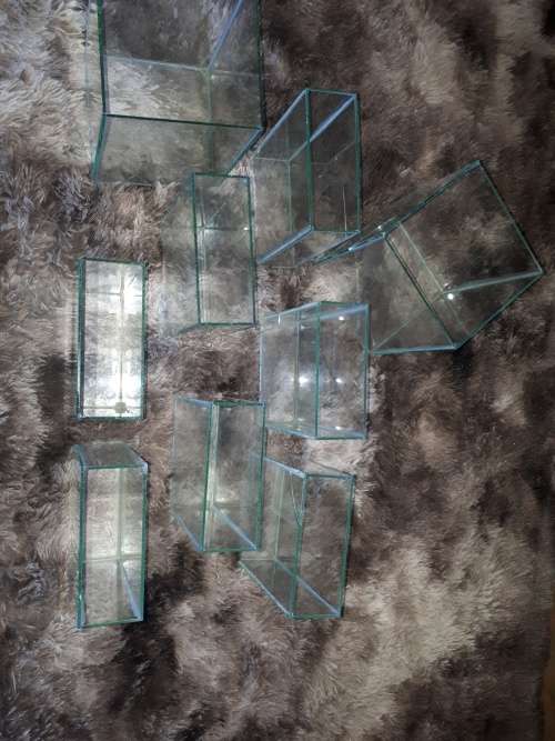 9 Glass Vases or Centre Table Display