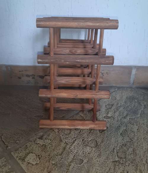 9 Bottle Wood Wine Rack 300x300mm