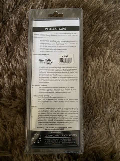 Combination Notebook Lock