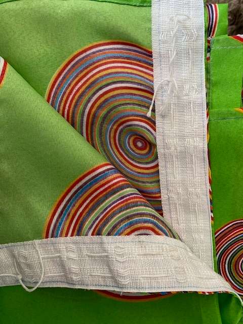 Green Multicolored Circle Patterns Curtains : CLEARANCE SALE