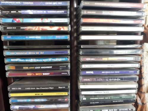 2 Wooden Racks CD +- 150 CD's Assorted READ DESCRIPTION