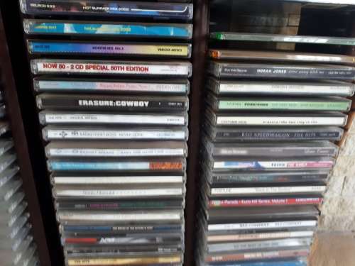 2 Wooden Racks CD +- 150 CD's Assorted READ DESCRIPTION