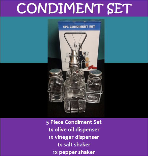 5 Pice Condiment set