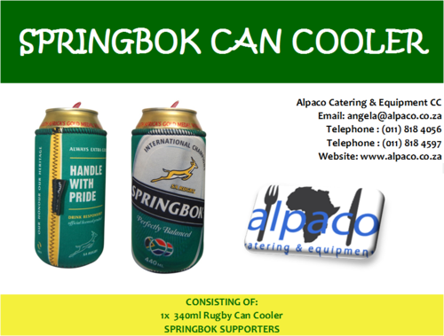RUGBY Can Cooler Neoprene - *****SPRINGBOK *******