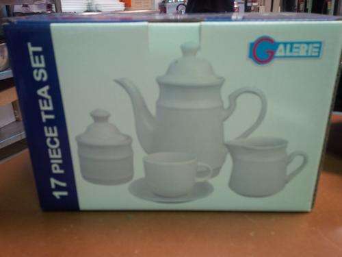 TEA SET 17 Piece ** Cream In Colour **
