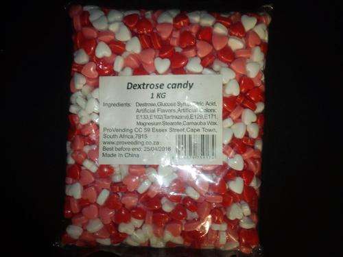 Heart Dextrose Candy 1kg** Ideal for the miniture vending machine**