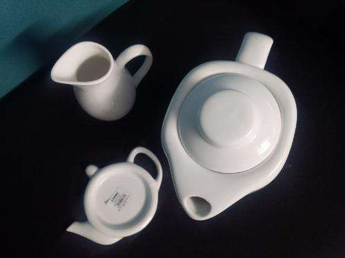 TEAPOT + MILK JUG + TEABAG HOLDER ** ALL IN ONE **