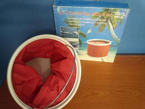 Fold Away Bucket - Perfect for Camping or Boating ** Very Nice Idea **