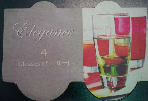 ELEGANCE Glasses 418ml  ** SET OF 4 ** GLASS  3 On AUCTION