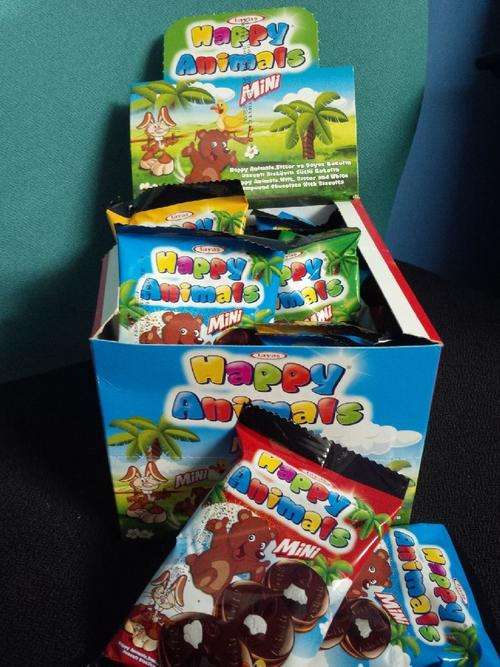 Taya's Happy Animals 24's Chocolate Biscuits And Milk Cream Filling ** 5 on Auction